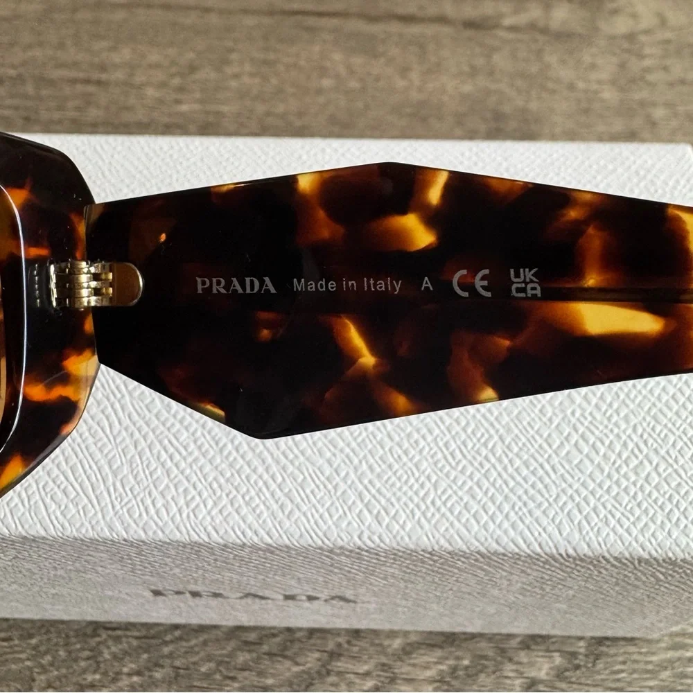 Prada Tortoise/Dark Brown Sunglasses, NEW